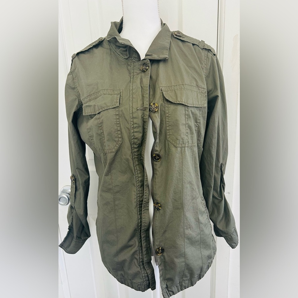 Buffalo David Bitton Olive Green Military Jacket